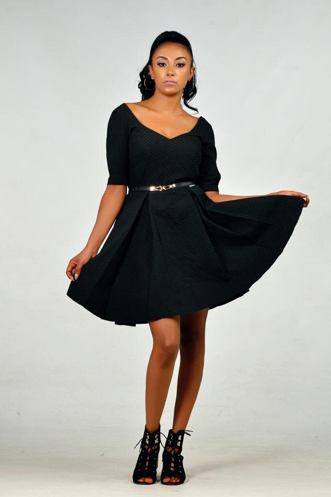 V-neck Mini Dress
